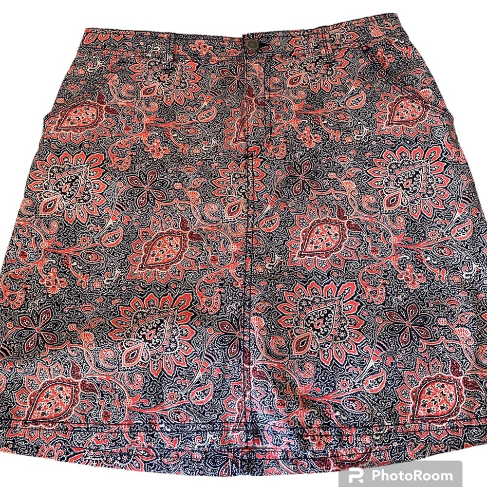 Croft & Barrow Classic Fit Skort Blue Pink Size 6 GUC